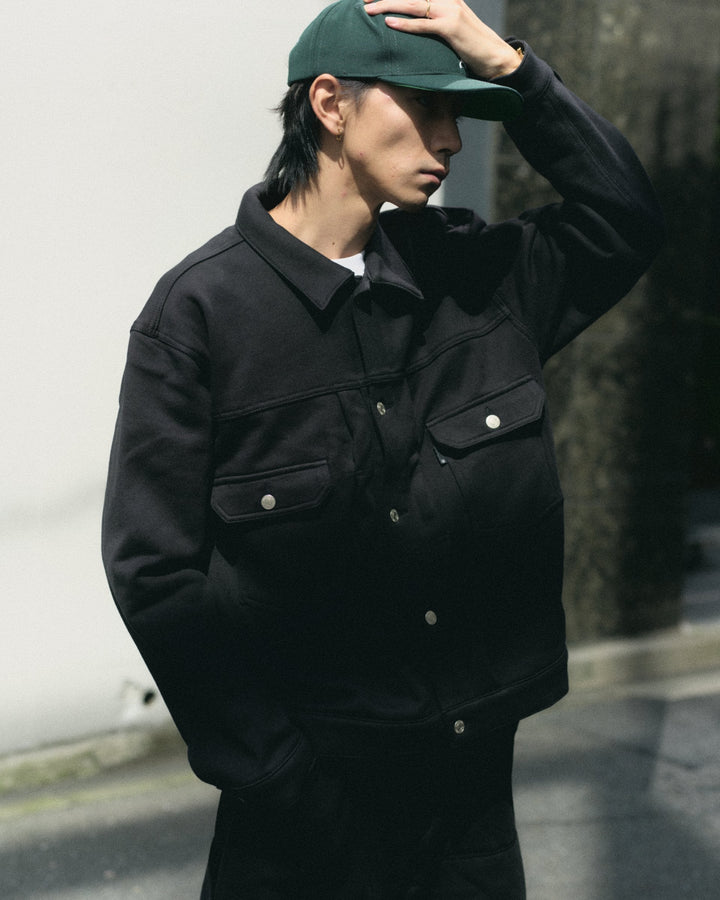 RUSSELL×BerBerJin Trucker Jacket の着用ルック