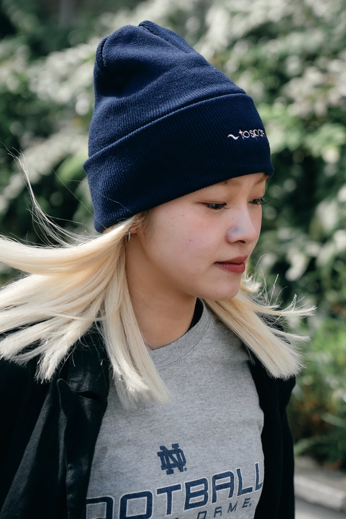 PLANE LOGO BEANIE(NAVY)