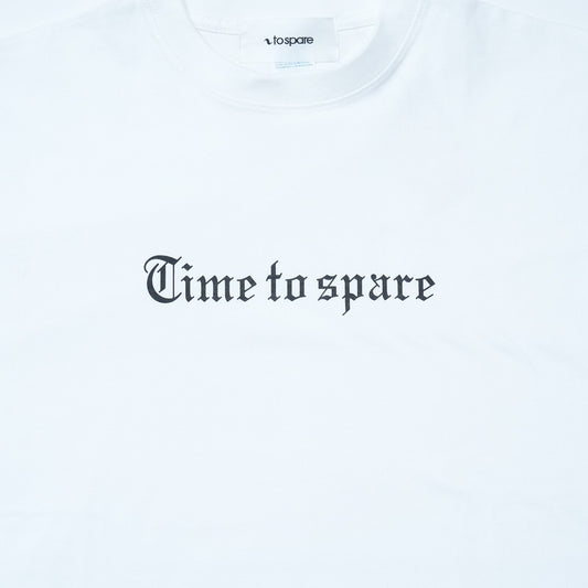 TIME TO SPARE LOGO L/S TEE(WHITE)