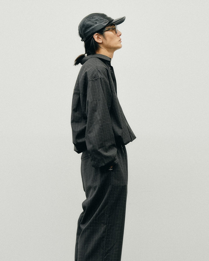 MERINO WOOL CHECK のセットアップの着用イメージ