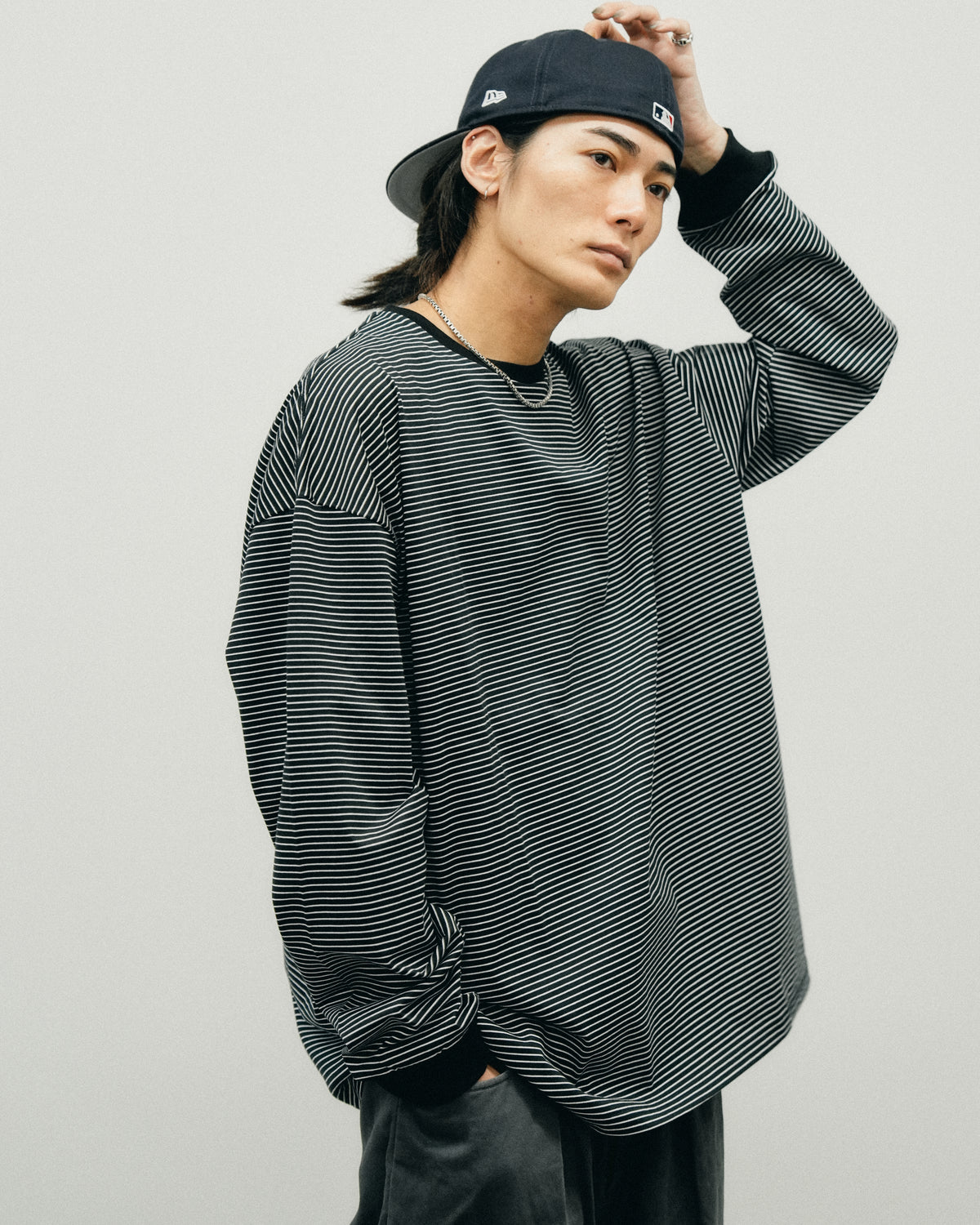 JERSEY BORDER LS TEE