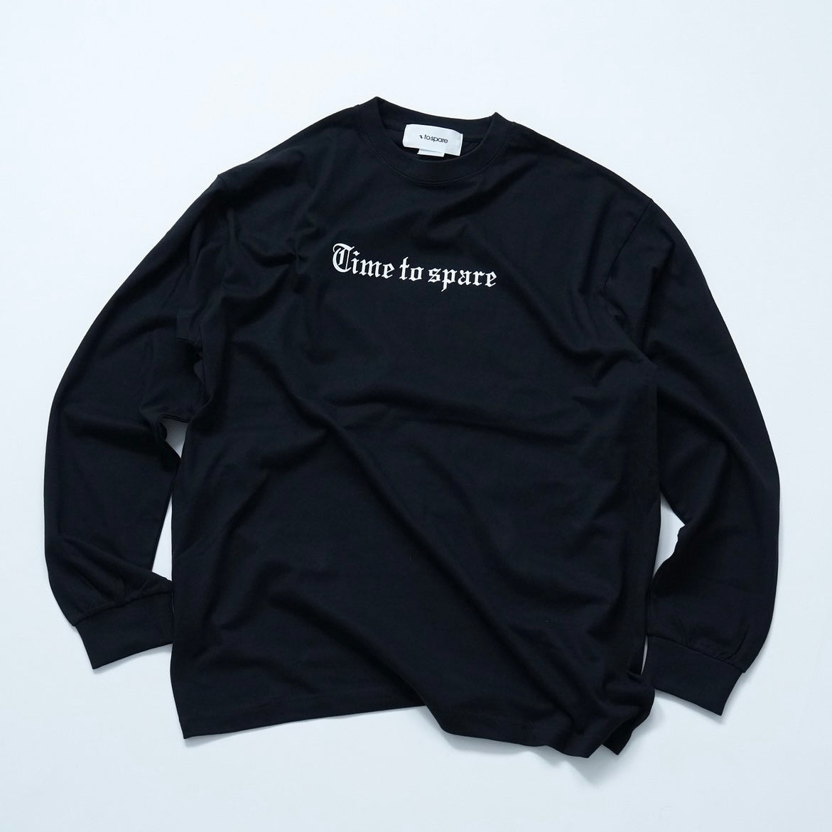 TIME TO SPARE LOGO L/S TEE（BLACK）