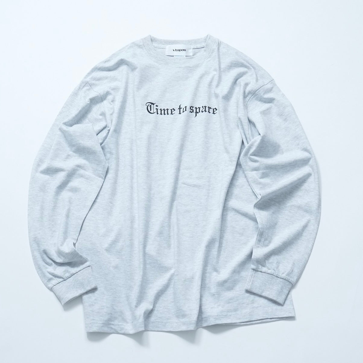 TIME TO SPARE LOGO L/S TEE（ASH）