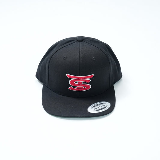6PANEL BASEBALL CAP（BLACK×RED）