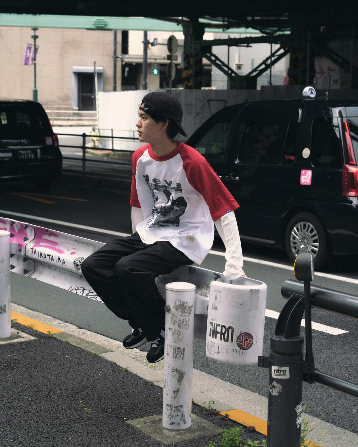 L/S Layered T-shirt-LOST 着用イメージ 3