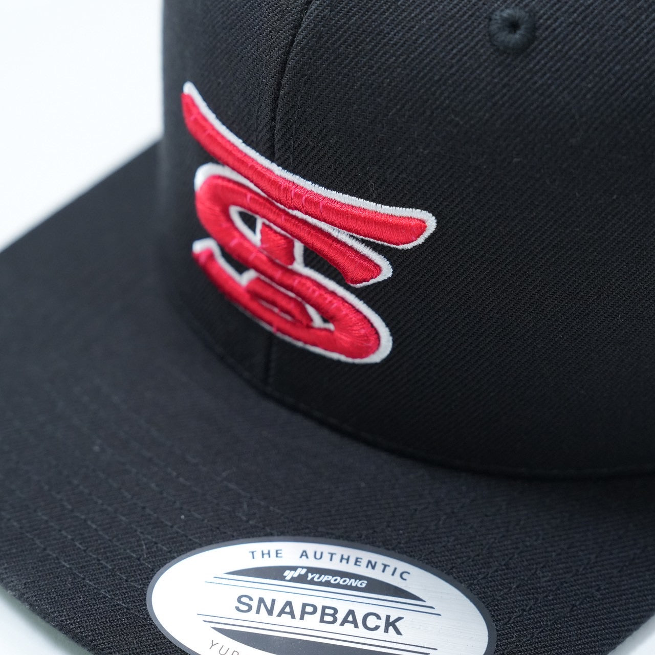 6PANEL BASEBALL CAP（BLACK×RED）