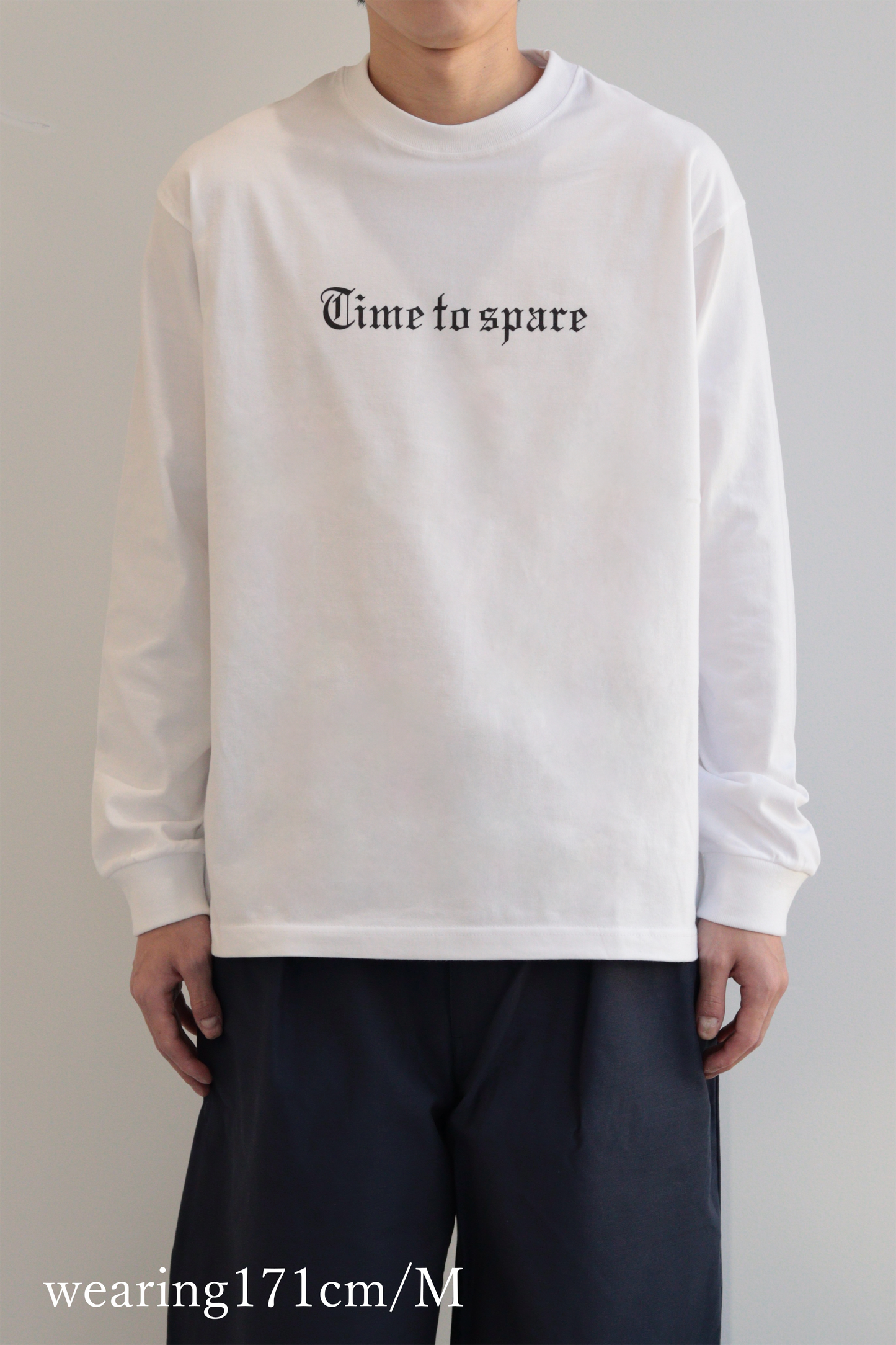 TIME TO SPARE LOGO L/S TEE（WHITE）