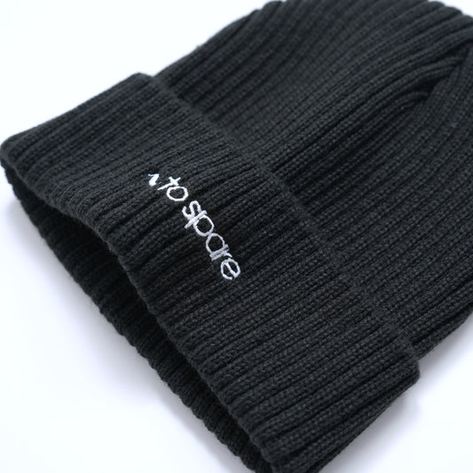 PLANE LOGO RIB BEANIE（BLACK）
